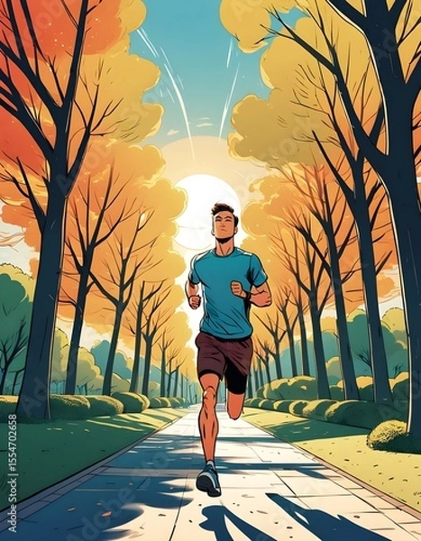 Obraz jogging in the park