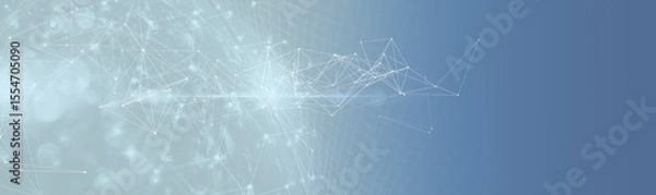 Fototapeta Abstract Technology Network Background with AI and Digital Connections