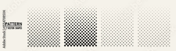 Fototapeta Art & Illustration  Minimalist Vector Pattern Shapes – Set of 4 Designs