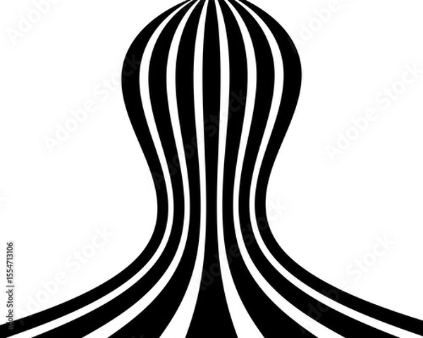 Fototapeta Perspective 3d, geometric line with 3d dimensional effect