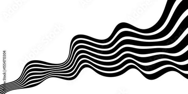 Fototapeta Perspective 3d, geometric line with 3d dimensional effect
