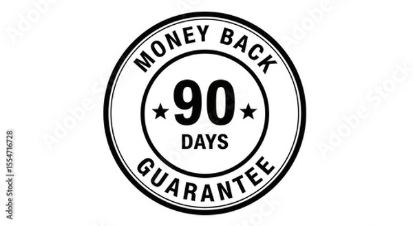 Fototapeta Black 90-Day Money-Back Guarantee Seal