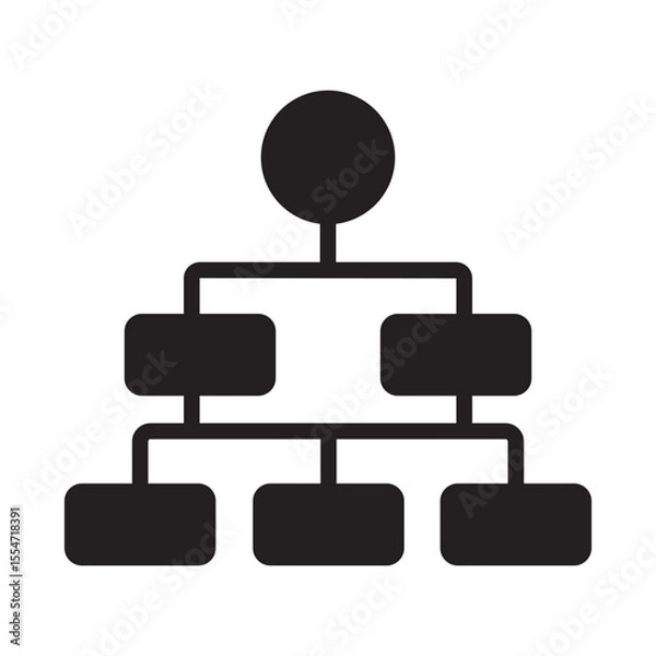 Fototapeta Hierarchy Vector Icon which can easily modify or edit