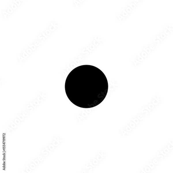 Obraz Black Circle Icon Vector Dot Point Button Symbol Design Element