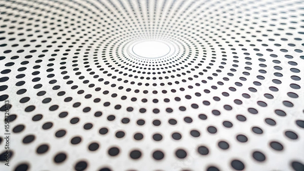Fototapeta Polka dot pattern fading toward middle, with central white space