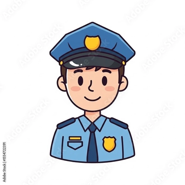 Obraz funny cartoon policeman