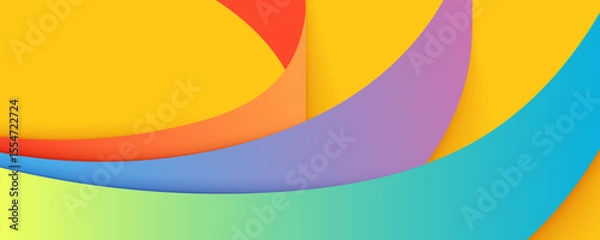 Obraz Colorful Abstract Background with Lines and Circular Design Elements