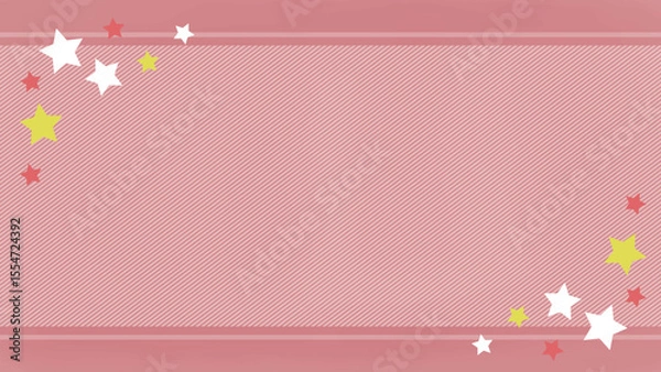 Fototapeta スターモチーフのあしらいのある背景フレームイラスト