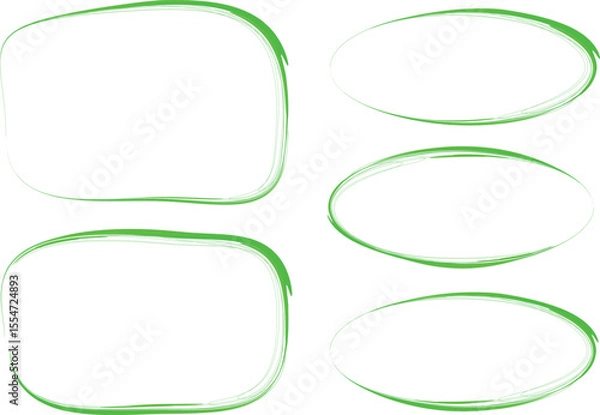 Fototapeta light green color thin abstract creative doodle frames shapes