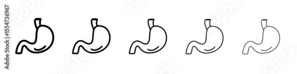 Obraz Stomach icon flat simple outline logo