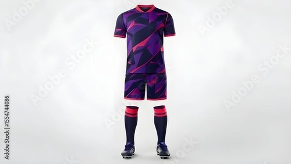Obraz Soccer Jersey Mockup Modern Abstract Design Kit Presentation