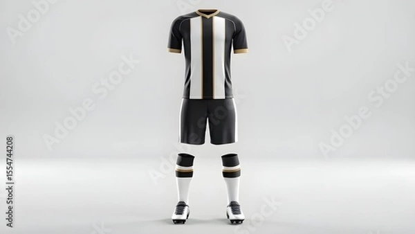 Obraz Soccer Jersey Mockup Realistic Design Template for Football Kit Presentation
