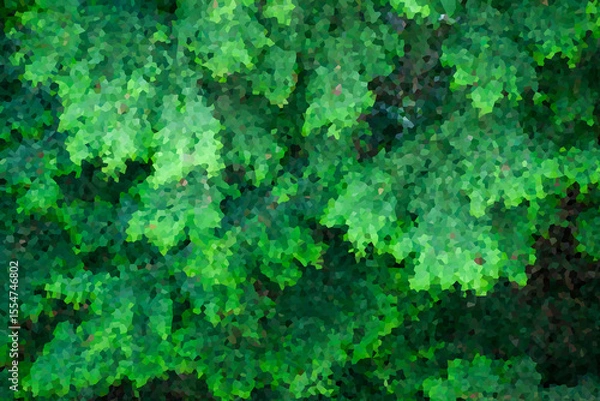 Fototapeta 木の枝先をモザイク状にした背景