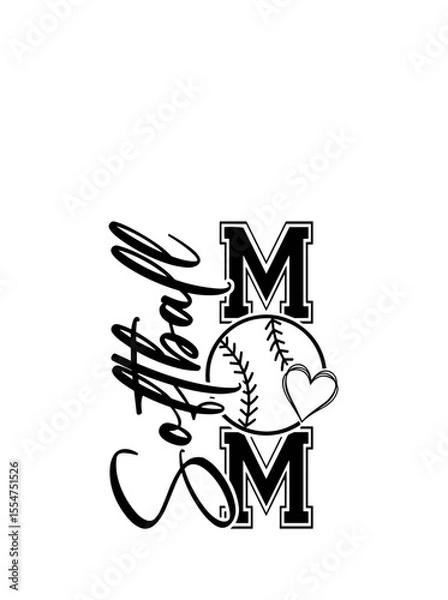 Obraz softball mom