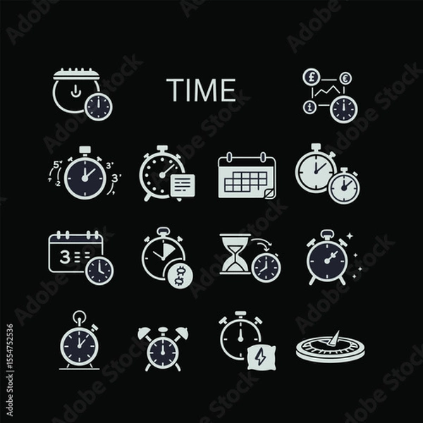 Fototapeta Timekeeping devices and concepts clock calendar