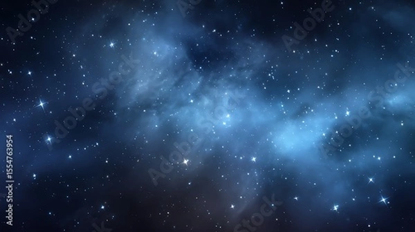 Fototapeta A Breathtaking Celestial Panorama: Deep Space Nebula and Starfield