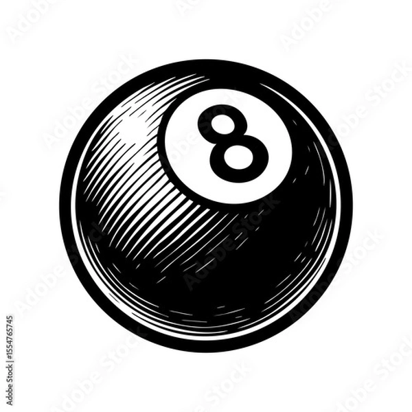 Fototapeta Pool ball icon. Pool vector