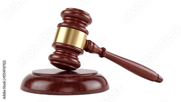 Fototapeta Wooden Gavel Symbol of Justice, Law, and Order