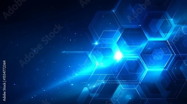 Fototapeta Abstract Digital Hexagon Network Background Illustration