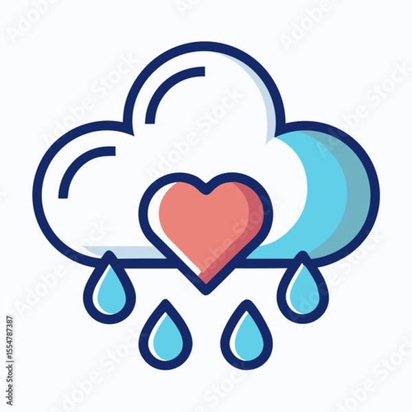 Obraz heart shaped cloud