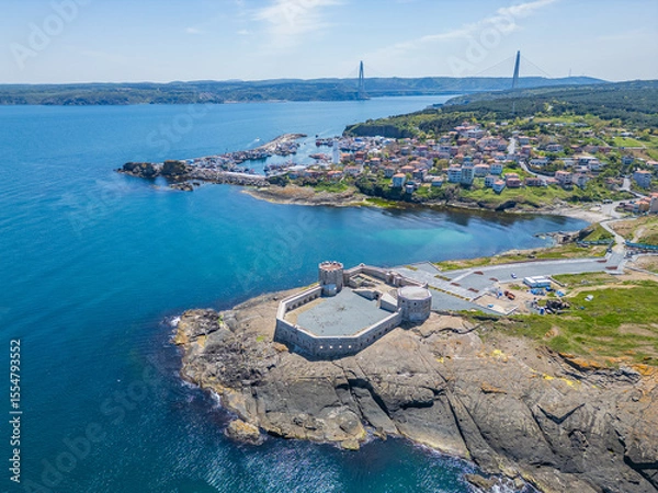 Obraz Rumelifeneri and Garipçe Fortresses on the Bosphorus Coast near Istanbul, Turkey