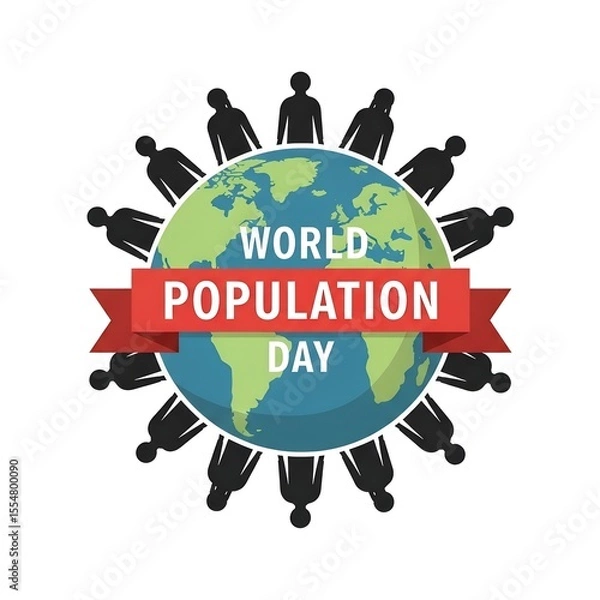Fototapeta Celebrating World Population Day Awareness of Global Demographics and the Importance of Sustainable Development for a Better Future