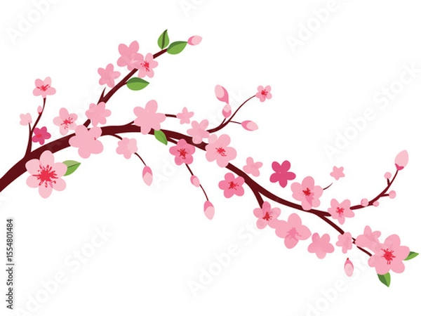 Fototapeta pink cherry tree