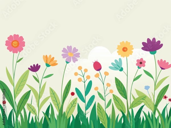 Fototapeta spring flowers background
