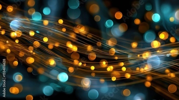 Fototapeta beautiful bokeh or light movement background.