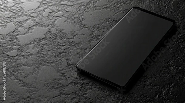 Fototapeta Modern Smartphone on Textured Surface with Soft Light Reflection