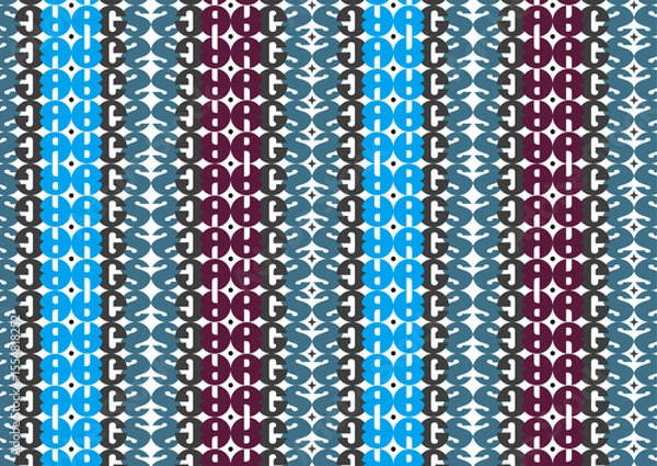 Fototapeta Repeating seamless pattern featuring a geometric motif square shape vector