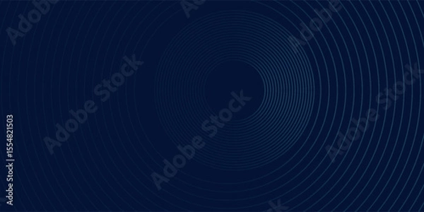 Fototapeta Abstract blue glowing geometric lines on dark blue background art. Modern shiny blue circle lines pattern modern good simple