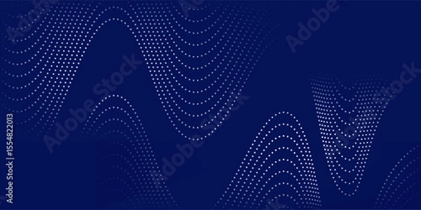 Fototapeta Blue background abstract with line waves and gradient variation. Suitable for user interface stroke websites