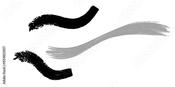 Fototapeta Charcoal splashes  black grunge grain texture  abstract stipple sand effect  gradient  isolated on white background.