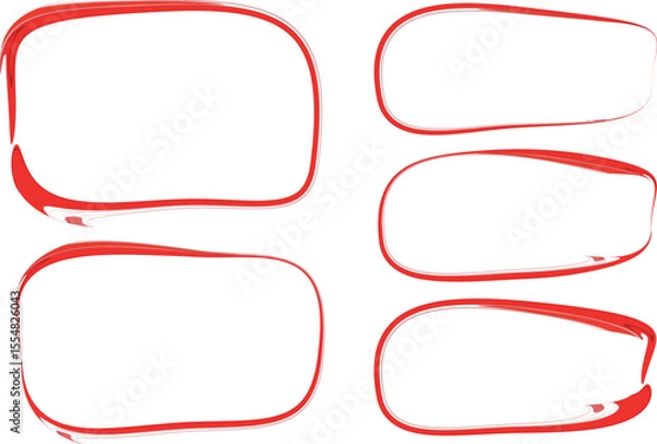 Fototapeta red color abstract creative rectangular text box frames