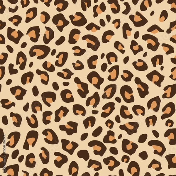 Fototapeta Leopard print design seamless pattern print design. Vector illustration design for fashion fabrics, textile graphics, and prints.	
