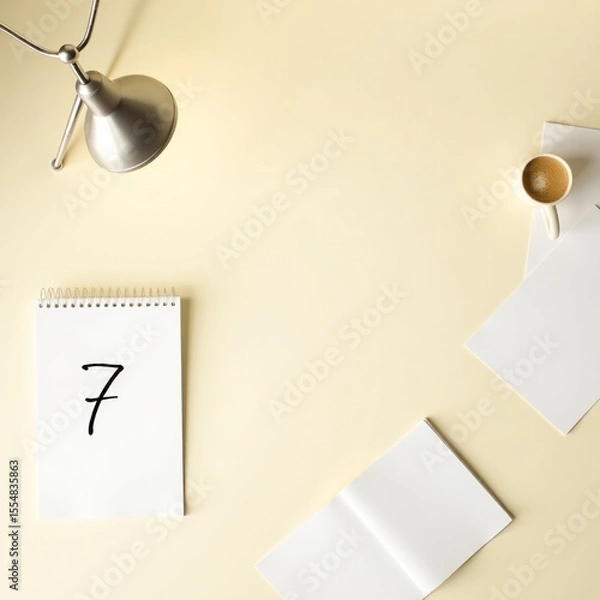 Obraz notebook and pen on the table
