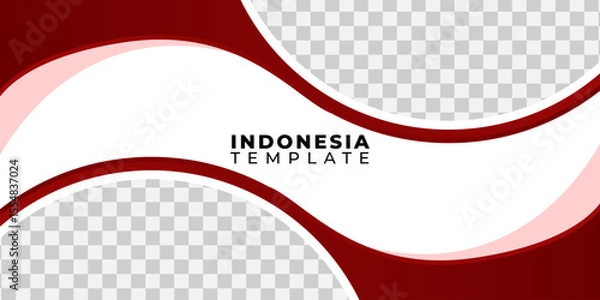 Obraz indonesian design template, red and white banner design