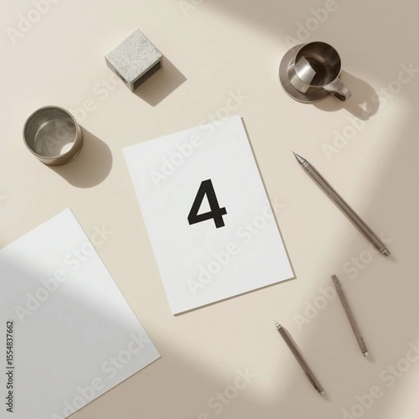 Obraz office desk with a pen