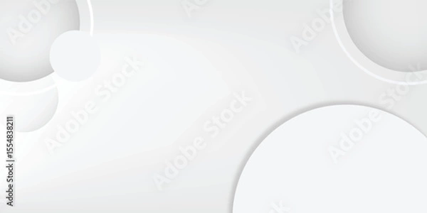 Fototapeta White background abstract art vector illustration with shapes.