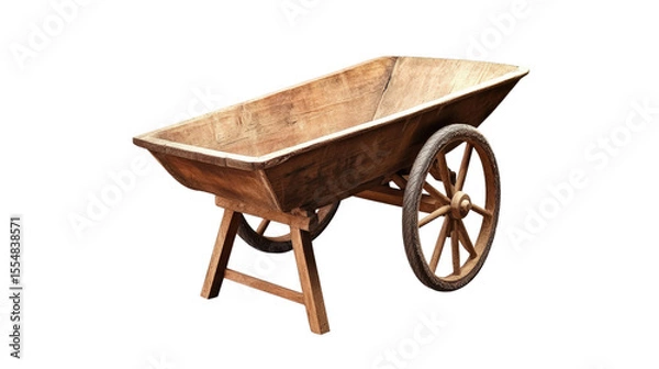 Fototapeta Yellow banana with slight curve and clean peel, tropical fruit, Transparent background, PNG file