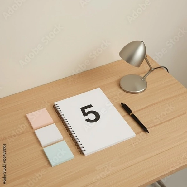 Obraz post it note on a desk