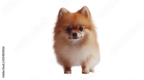 Obraz Small pomeranian dog Transparent background, PNG file