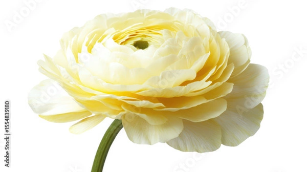 Obraz Soft yellow buttercup flower Transparent background, PNG file