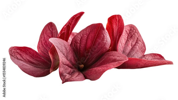Obraz Sorrel calyx, deep red fleshy petals used for drinks, tangy and medicinal, Transparent background, PNG file