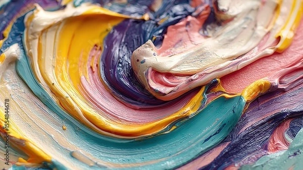 Obraz Creative collaboration in abstract art creation studio digital artwork vibrant colors close-up perspective