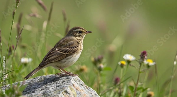 Fototapeta Meadow Pipit Close-Up PNG