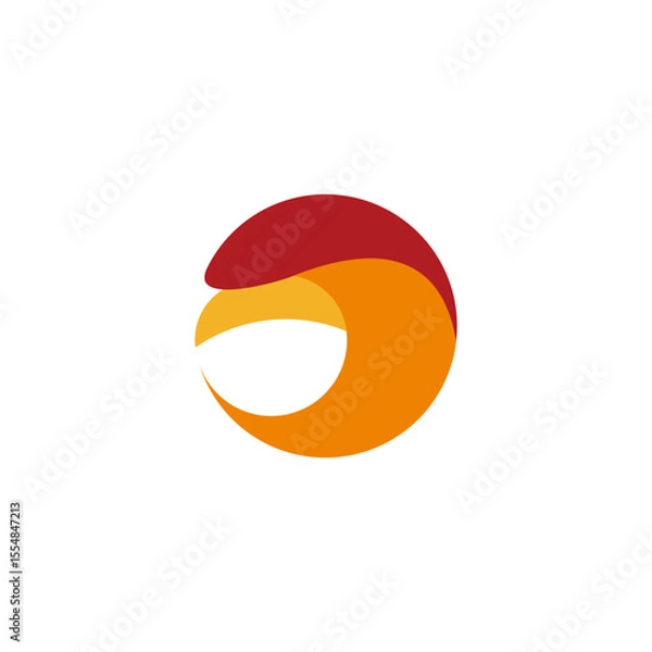 Fototapeta circles eagle head brave colorful symbol vector