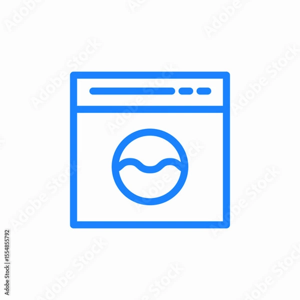 Fototapeta front load washer icon sign vector