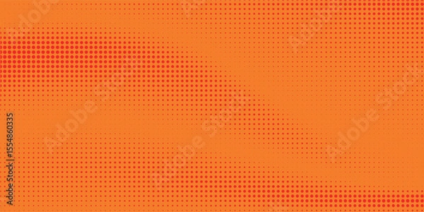 Fototapeta Dots halftone orange color pattern gradient texture with technology digital background. Dots pop art comics with summer background.